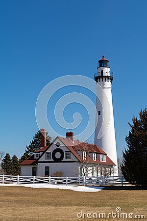 Windpoint Lighthouse Stock Photo