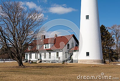 Windpoint Lighthouse Stock Photo