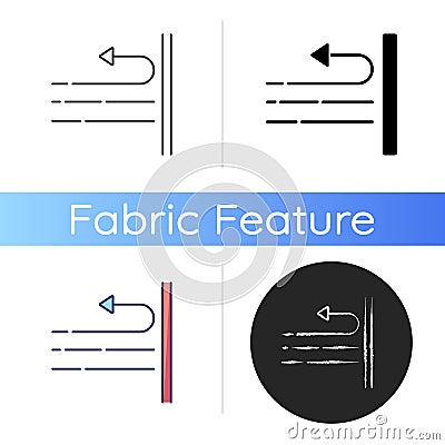 Windproof fabric feature icon Vector Illustration