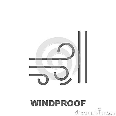 Windproof icon. Element of row matterial icon. Thin line icon for website design and development, app development. Premium icon Stock Photo