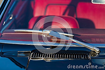 Windscreen and wiper blade Stock Photo