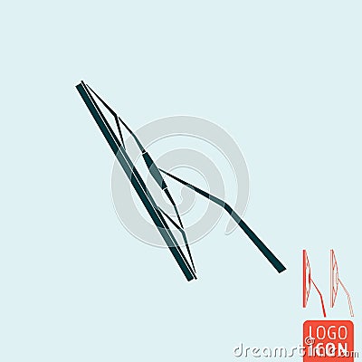 Windscreen wiper icon isolated Vector Illustration