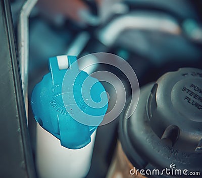 Windshield washer fluid reservoir cap Stock Photo