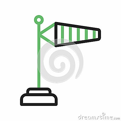 Windsock icon vector image. Vector Illustration