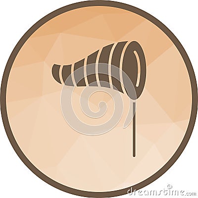 Windsock icon vector image. Vector Illustration