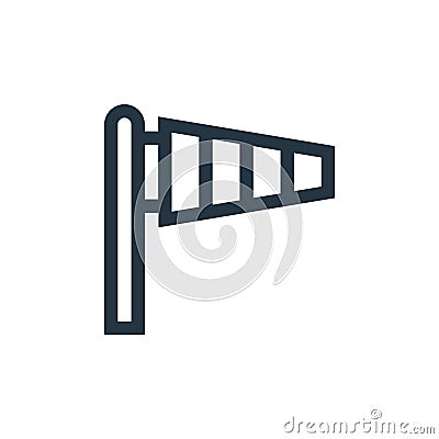 windsock vector icon. windsock editable stroke. windsock linear symbol for use on web and mobile apps, logo, print media. Thin Vector Illustration
