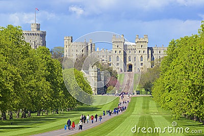 Windsor castle and Great Park , England Editorial Stock Photo