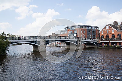 The Windsor Eton Bridge, over the River Thames between Windsor and Eton in the UK Editorial Stock Photo