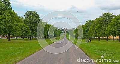 Windsor The Long Walk alley walking park Editorial Stock Photo