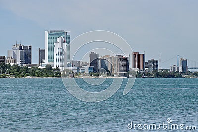 Windsor, Ontario Skyline Stock Photo