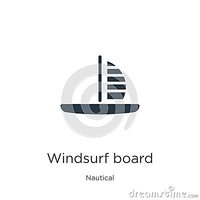 Windsurf board icon vector. Trendy flat windsurf board icon from nautical collection isolated on white background. Vector Vector Illustration