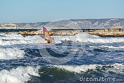 Windsurfers in action Editorial Stock Photo