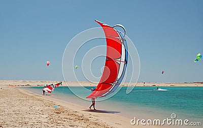 Windsurfing sport Stock Photo