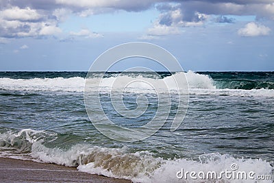 Windy Beach Day Stock Photo