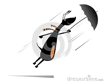 Windy day Vector Illustration