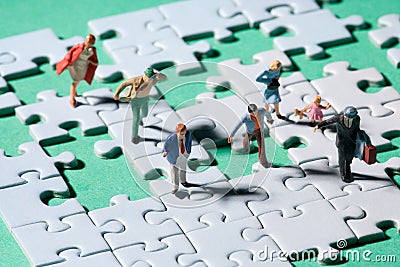 Windy jigsaw Stock Photo