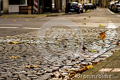 Windy street Stock Photo