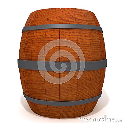 Wine barrel 3d illustration Cartoon Illustration