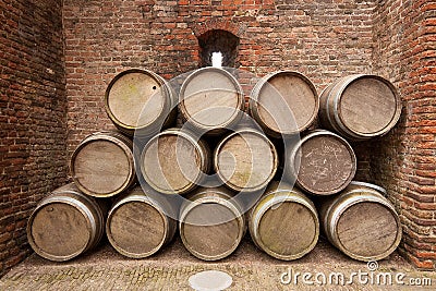 Wine barrels Stock Photo