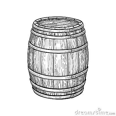 Wine or beer barrel Vector Illustration