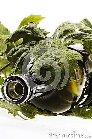 Wine bottle Stock Photo