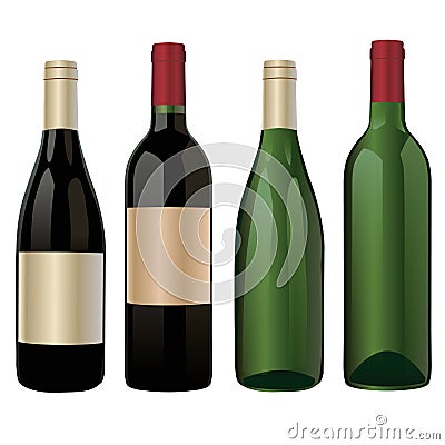 Wine bottle Vector Illustration