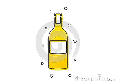 Wine bottle icon. Merlot or Cabernet Sauvignon sign. Vector Vector Illustration