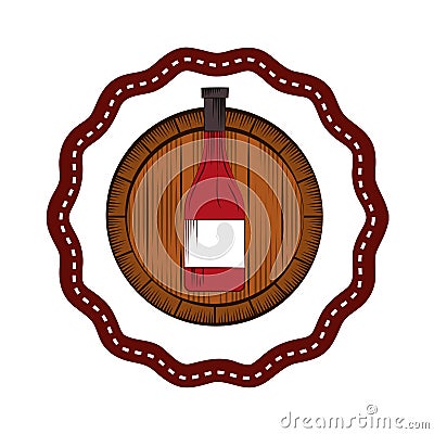 Wine bottle isolated icon Vector Illustration