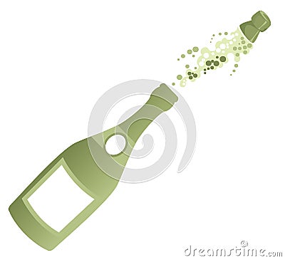 Wine bottle and splash liquid Stock Photo