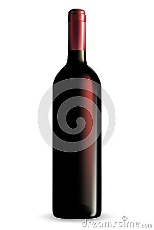 Wine bottle Vector Illustration