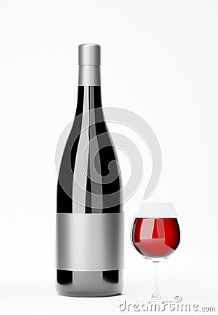 wine bottle for your mockup Stock Photo