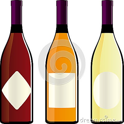 Wine bottles Cartoon Illustration