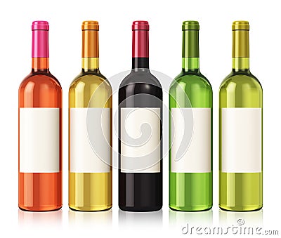 Wine bottles Stock Photo