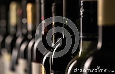 Wine bottles Stock Photo