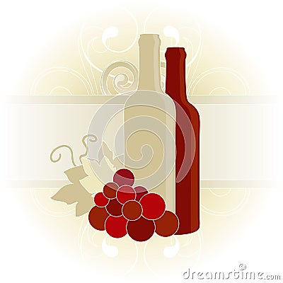 Wine Card Vector Illustration