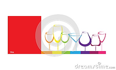 Wine card concept background alcohol drink glass Stock Photo