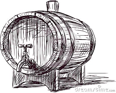 Wine cask Vector Illustration