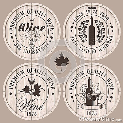 Wine casks Vector Illustration