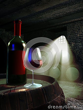 Wine cellar Stock Photo