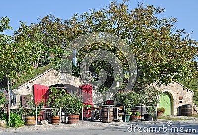 Wine Cellars,Burgenland,Austria Stock Photo