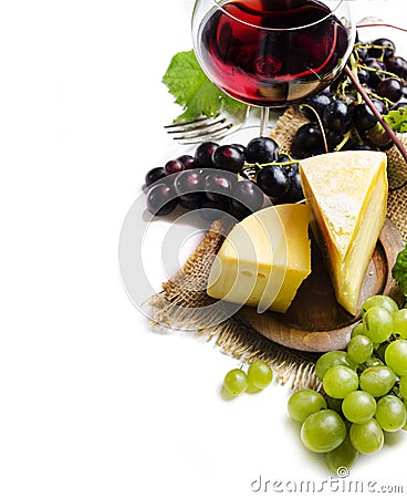 Wine and cheese Stock Photo