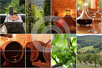 Wine collage Stock Photo