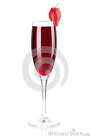 Wine collection - Strawberry champagne Stock Photo