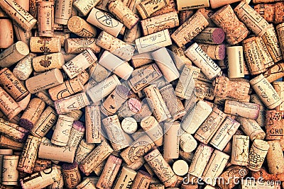 Wine corks background Editorial Stock Photo