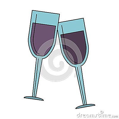 Wine cups symbol Vector Illustration