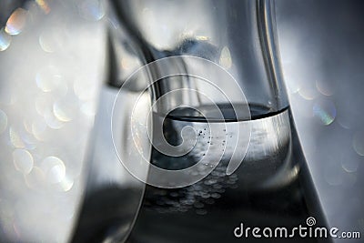 Wine decanter with bubbles Stock Photo