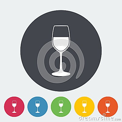 Wine flat icon Vector Illustration