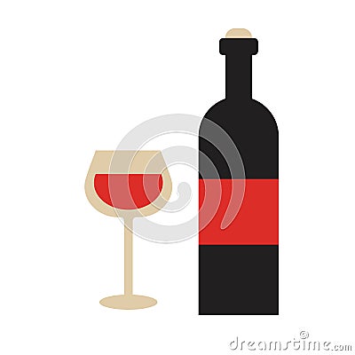 Wine geometric illustration isolated on background Vector Illustration