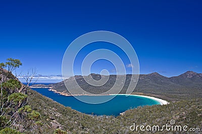 Wine Glass Bay Tasmania Stock Photo