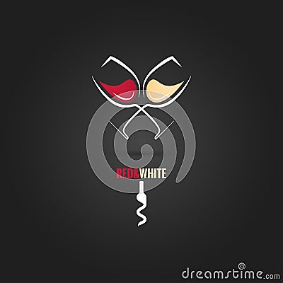 Wine glass concept design background Vector Illustration
